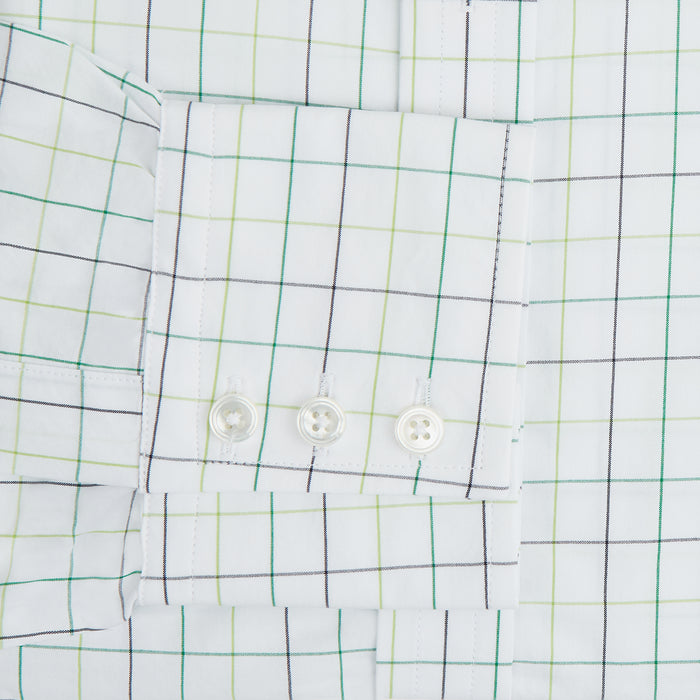 Dark Green Grid Check Mayfair Shirt Image 3