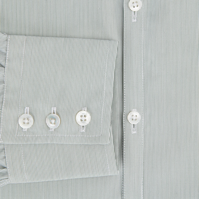Dark Green Hairline Stripe Westminster Shirt Image 3