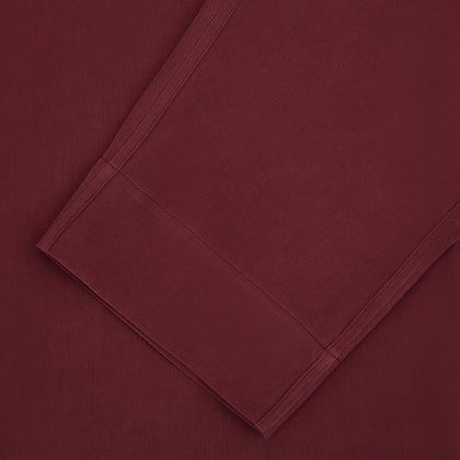 Burgundy Silk Pyjama Set Image 2