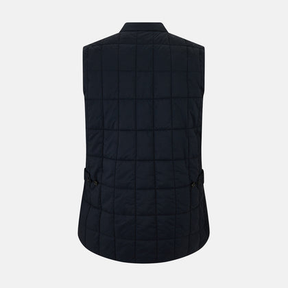 Navy Quilted Gilet Image 2