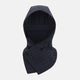 The Turnbull & Asser Navy Quilted Hood with Neck Warmer features diamond pattern stitching, a structured hood, overlapping collar, and button closure, shown on a plain white background.