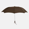 View 1 of product The Turnbull & Asser Brown Telescopic Umbrella features a brown maple handle and silver metal shaft—an elegant choice for men.
