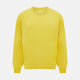 The Turnbull & Asser Canary Yellow Merino Round Neck Jumper features long sleeves and a crew neckline, shown here against a white background.