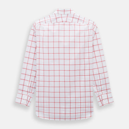 Coral Grid Check Mayfair Shirt Image 2