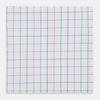 View 1 of product The Turnbull & Asser Hand Rolled Pink and Green Grid Check Handkerchief is a refined accessory, featuring a pink and green grid pattern—perfect for subtly enhancing any gentleman’s outfit.