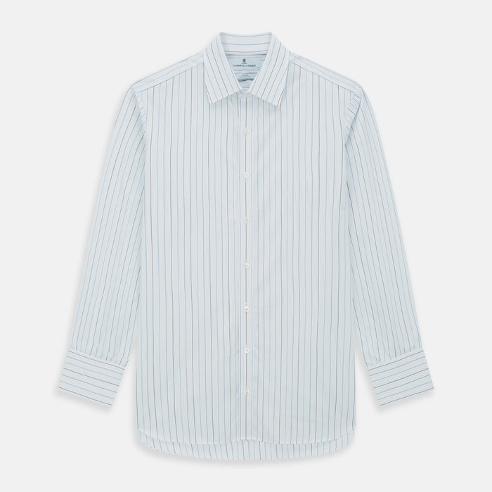 Blue Wide Pinstripe Mayfair Shirt