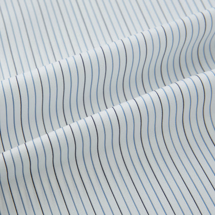 Grey and Blue Pinstripe Westminster Shirt Image 7
