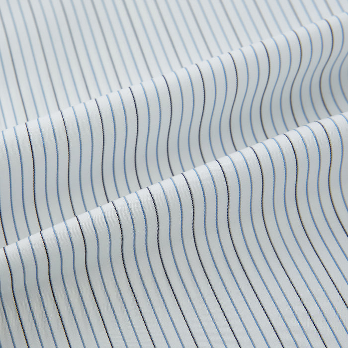 Grey and Blue Pinstripe Westminster Shirt Image 7