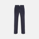 Turnbull & Asser Navy Moleskin Trousers featuring straight-leg design, front and back pockets, button closure, and belt loops, showcased on a plain white background.