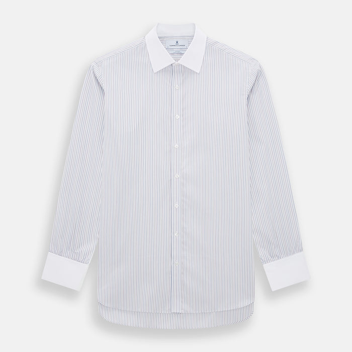 Multicoloured Music Stripe Shirt with Contrast Collar and Double Cuffs Image 6