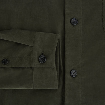 Olive Corduroy Hampstead Overshirt Image 3