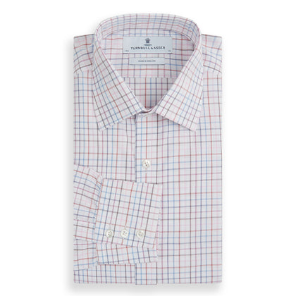 Pink Multi Double Grid Check Mayfair Shirt Image 3