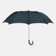 The Turnbull & Asser Black Watch Tartan Telescopic Umbrella features a green and blue plaid pattern and a whangee crook handle, offering classic luxury against a plain white background.