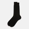 View 2 of product A single Dark Chocolate Mid-Length Sock by Turnbull & Asser is shown against a plain white background.