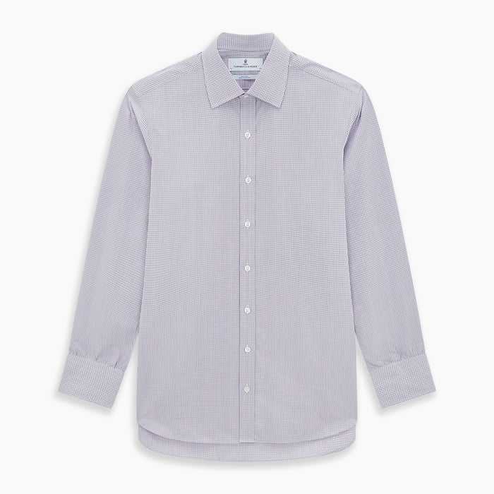 Purple Micro Check Mayfair Shirt Image 6