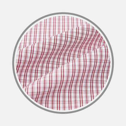 Red Micro Check Fabric