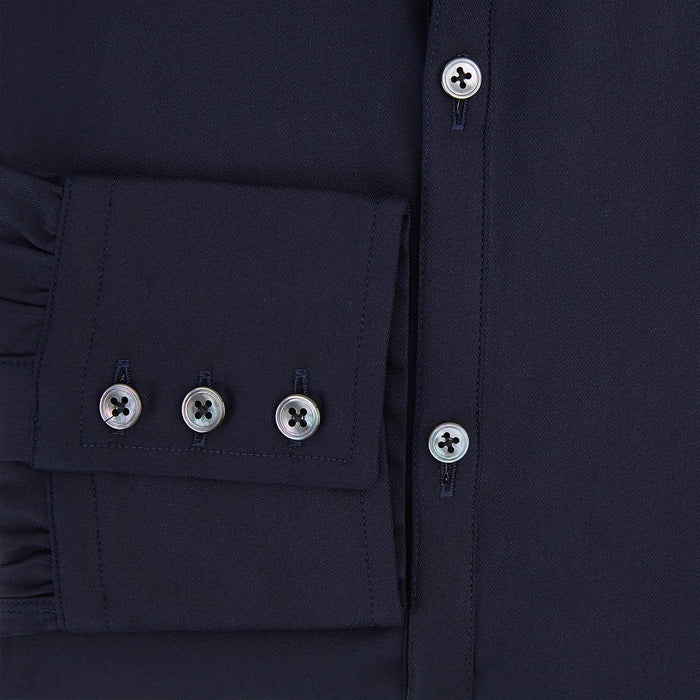 Navy Twill Windsor Shirt Image 3