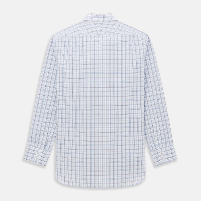 Purple and Blue Multi Check Mayfair Shirt Image 4