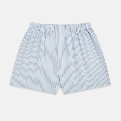 Light Blue Multi Stripe Godfrey Boxer Shorts