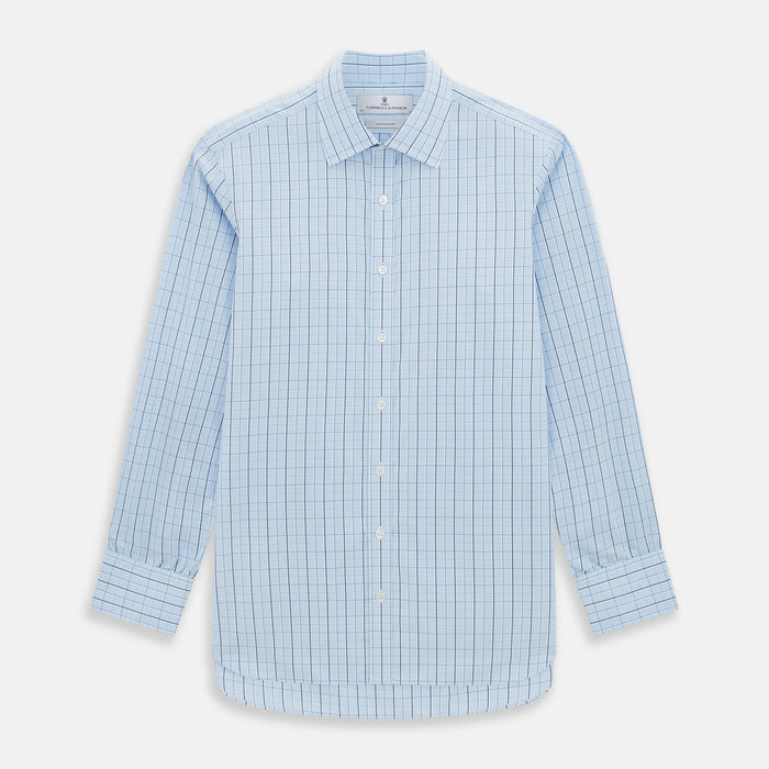 Navy and Blue Combination Check Mayfair Shirt