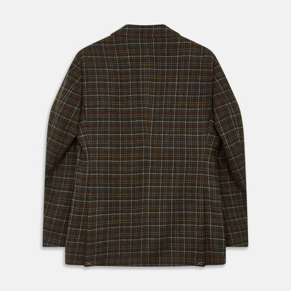 Green Multi Check Cashmere Barrington Blazer Image 3