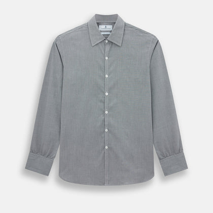 Grey and White Micro Check Westminster Shirt