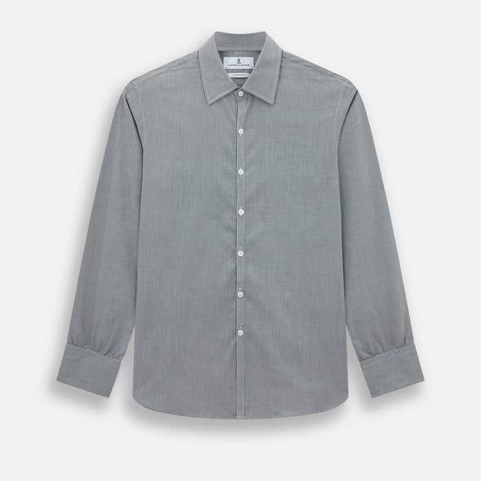 Grey and White Micro Check Westminster Shirt