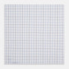 View 3 of product The Turnbull & Asser Hand Rolled Blue Grid Check Handkerchief features a classic blue and black grid on white cotton, neatly folded—a timeless gentleman's accessory.