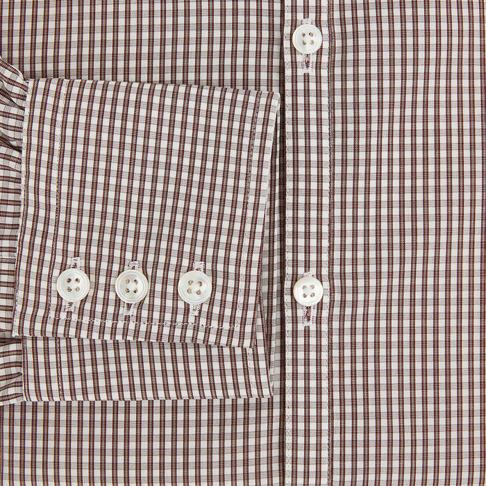 Burgundy Micro Check Westminster Shirt Image 4