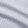View 4 of product The Grey Check Cotton Melange Regular Fit Mayfair Shirt by Turnbull & Asser features a light gray and white small checkered pattern, a collar, and front buttons, shown against a white background.