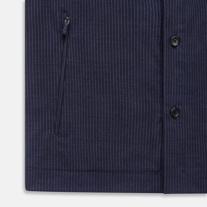 Navy Stripe Hampstead Overshirt Image 6