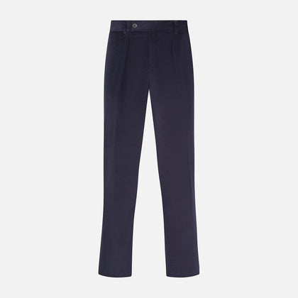 Navy Corduroy Edward Trousers