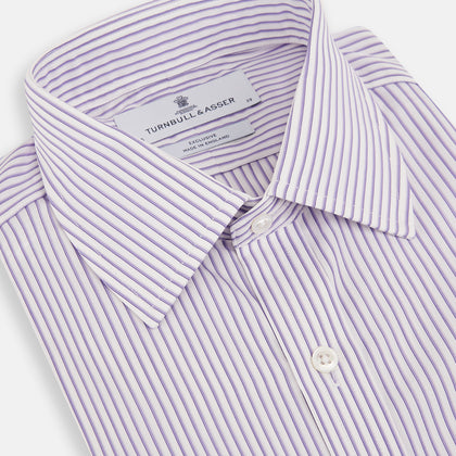 Purple Shadow Stripe Mayfair Shirt Image 1