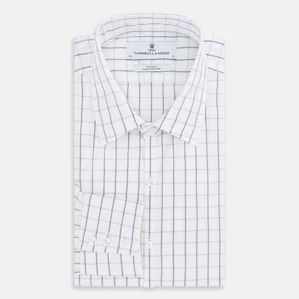 Dark Navy Double-Line Checked Westminster Shirt Image 4