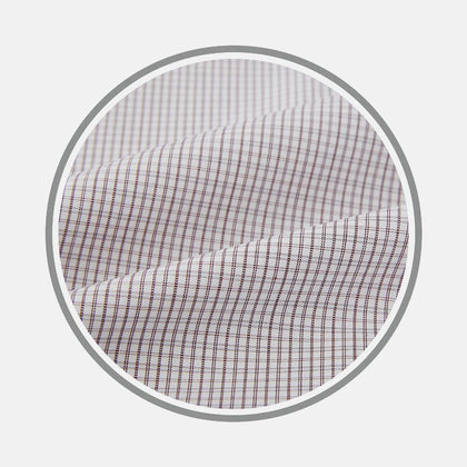 Burgundy Micro Tattersall Fabric