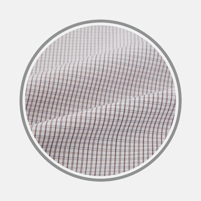 Burgundy Micro Tattersall Fabric