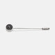 The Turnbull & Asser Sterling Silver Tie Pin features a black button design on one end and a metallic cap engraved with "SILVER" on the other, displayed against a plain white background.