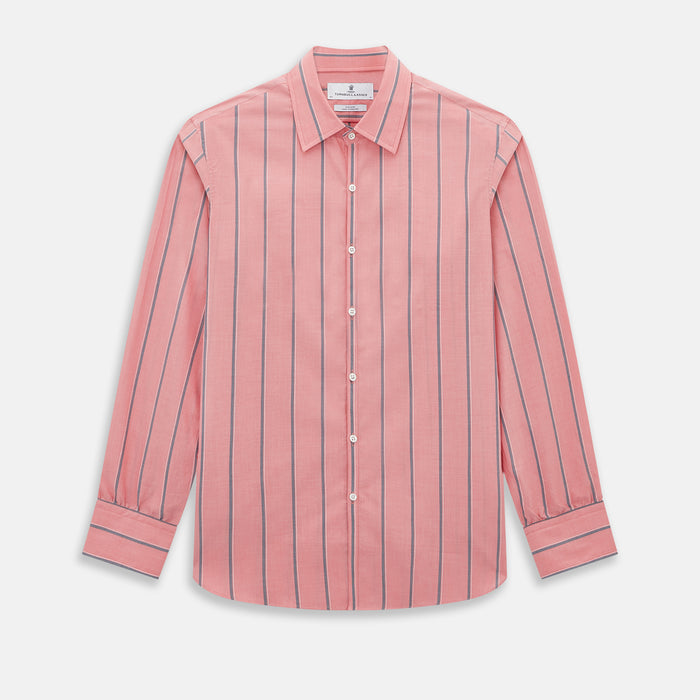 Coral Pink Track Stripe Westminster Shirt