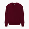 View 6 of product The Turnbull & Asser Burgundy Cashmere V-neck Jumper is shown on a white background.