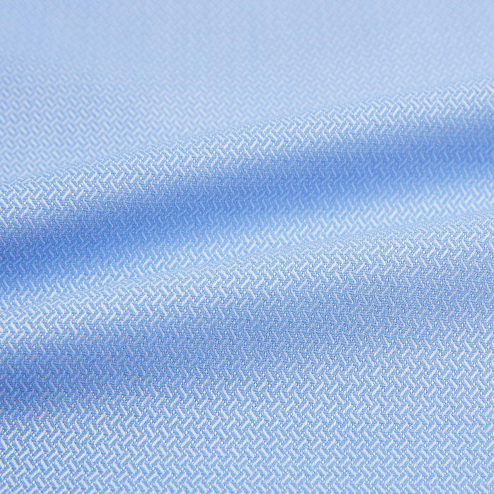 Blue Herringbone Mayfair Shirt Image 5