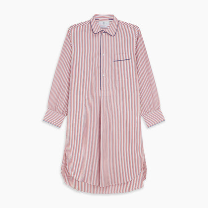 Orange Multi Stripe Cotton Sussex Nightshirt Image 5