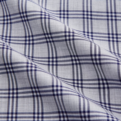 Grey Multi Check Cotton Tailored Fit Shelton Shirt Image 1