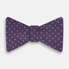 View 1 of product The Turnbull & Asser Lilac and Royal Purple Micro Dot Silk Bow Tie is shown against a plain white background.