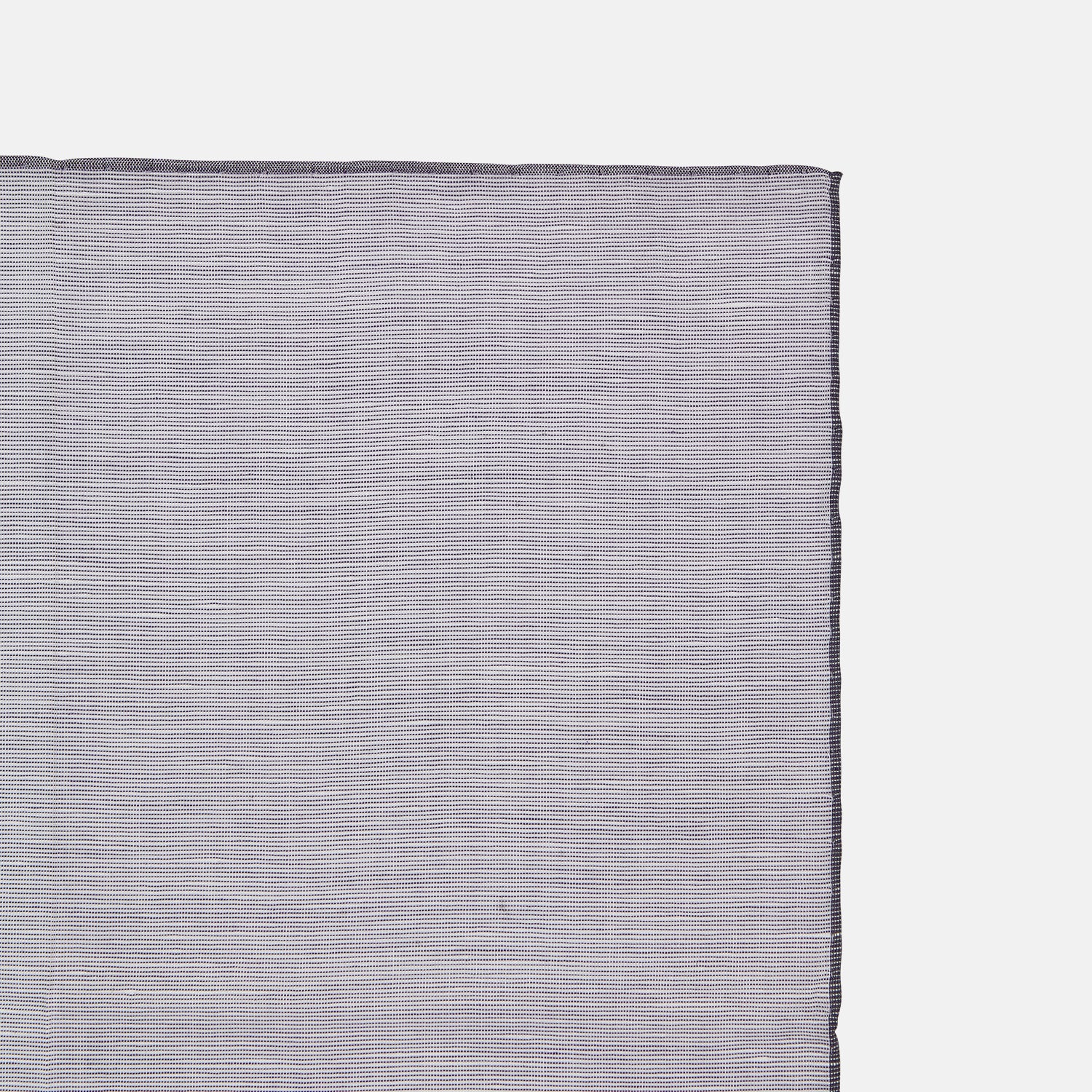 View 3 of product The Lilac Cotton-Blend Handkerchief by Turnbull & Asser is neatly folded with a corner flipped over, exposing the hand-rolled edges, and displayed against a white background.