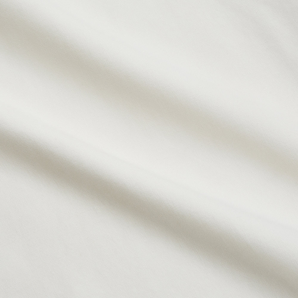 The Cream Silk Long Point Embroidered Eamon Shirt by Turnbull & Asser features long sleeves, a pointed collar, and delicate botanical embroidery. Its buttoned cuffs and tailored fit make it an elegant partywear choice.