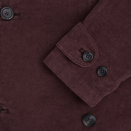 Burgundy Kingston Corduroy Caban Jacket Image 4