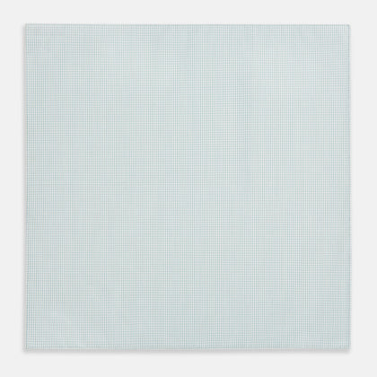 Sage Green Shadow Grid Check Hand-Rolled Handkerchief Image 2