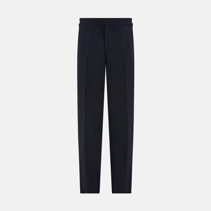Navy Linen Henry Trousers