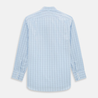Navy and Blue Combination Check Mayfair Shirt Image 2