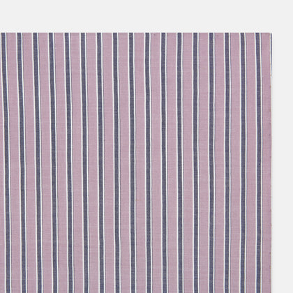 Antique Pink Ticking Stripe Hand-Rolled Handkerchief Image 1
